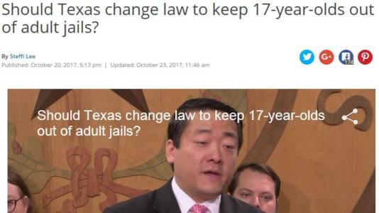 Should Texas change law to keep 17-year-olds out of adult jails?