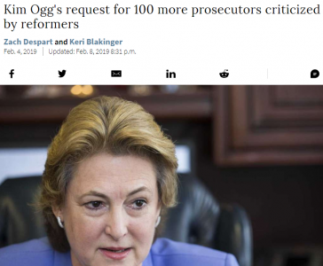 Kim Ogg's request for 100 more prosecutors criticized by reformers
