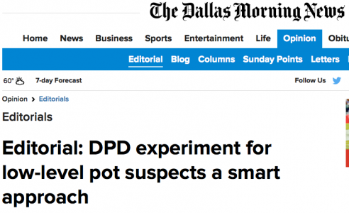 Editorial: DPD experiment for low-level pot suspects a smart approach