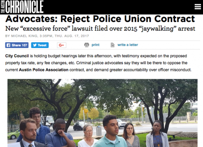 Advocates: Reject Police Union Contract