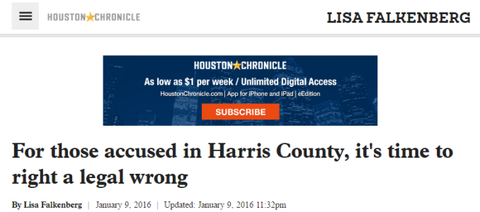 For those accused in Harris County, it's time to right a legal wrong