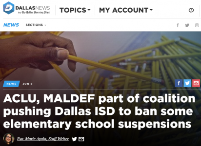 ACLU, MALDEF part of coalition pushing Dallas ISD to ban some elementary school suspensions