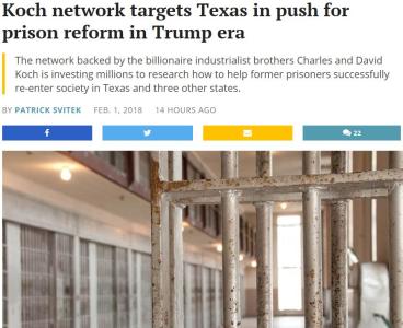 Koch network targets Texas in push for prison reform in Trump era