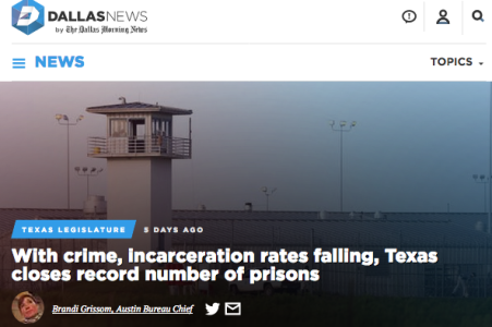 With crime, incarceration rates falling, Texas closes record number of prisons