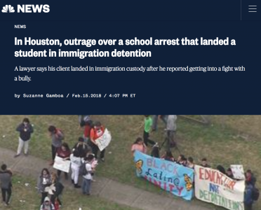 In Houston, outrage over a school arrest that landed a student in immigration detention