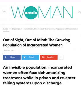 Out of Sight, Out of Mind: The Growing Population of Incarcerated Women 