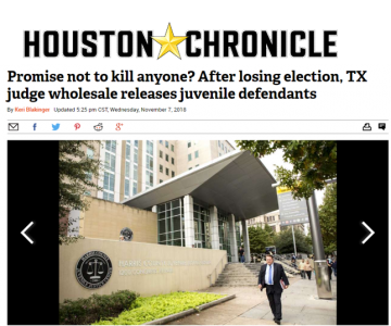 Promise not to kill anyone? After losing election, TX judge wholesale releases juvenile defendants