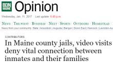 In Maine county jails, video visits deny vital connection between inmates and their families