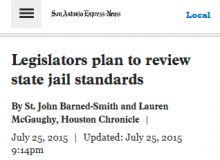 Legislators plan to review state jail standards
