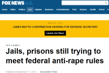 Jails, prisons still trying to meet federal anti-rape rules