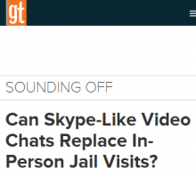 Can Skype-Like Video Chats Replace In-Person Jail Visits?