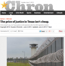 The price of justice in Texas isn't cheap.