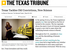 Texas Tackles Old Convictions, New Science