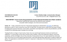 Report: Travis County drug possession arrests disproportionately harm Black residents