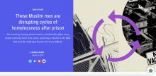 Screengrab of article header, with image showing cycle between incarceration and homelessness, via Scalawag Magazine